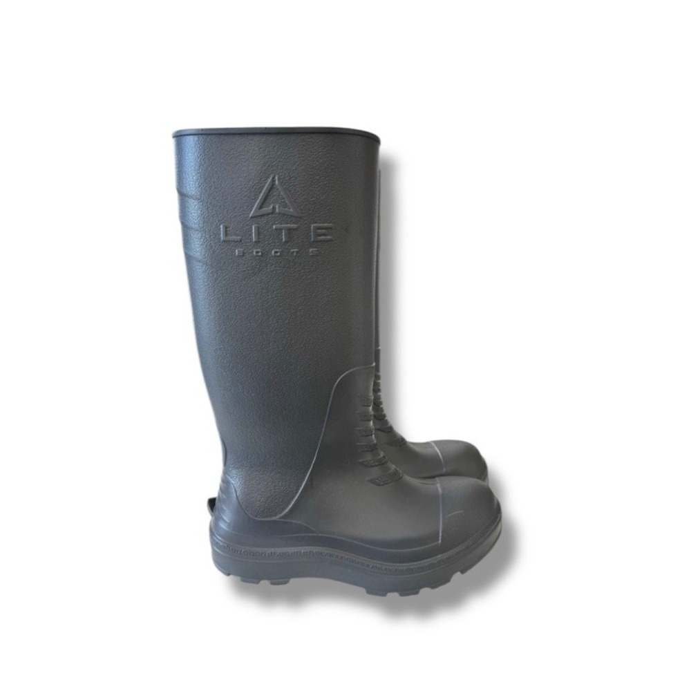 Lite Brand Hunting Fishing Boot Waterproof Lightweight Gray Foam Men's Size 8